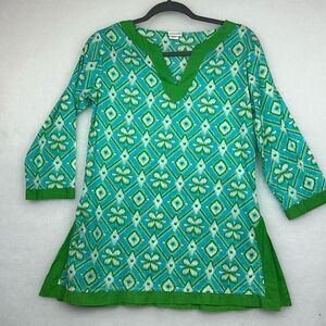 All For Color Cover up V-Neck 3/4 Sleeves Kimono/Cardigan/Tunic Sz Small